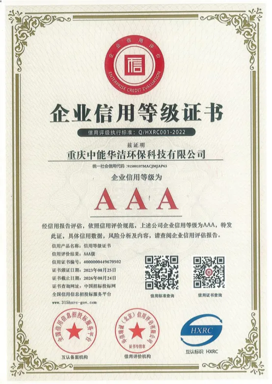 企业信用等级证书
